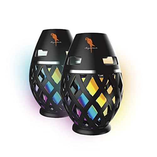 Margaritaville Tiki Torch - Waterproof Bluetooth Speaker, Portable Party Speaker with Multicolor LED Lights, Perfect for Travel, Parties, Yards, and Pools (2 Pack)