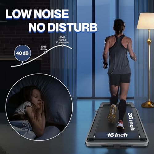 WELLFIT Folding Treadmills with 10% Incline, Under Desk Walking Pad 360+ LBS Weight Capacity, Treadmill for Home Office with Handle Bar, 3 in 1 Smart Treadmill Work with ZWIFT KINOMAP No Assembly 7