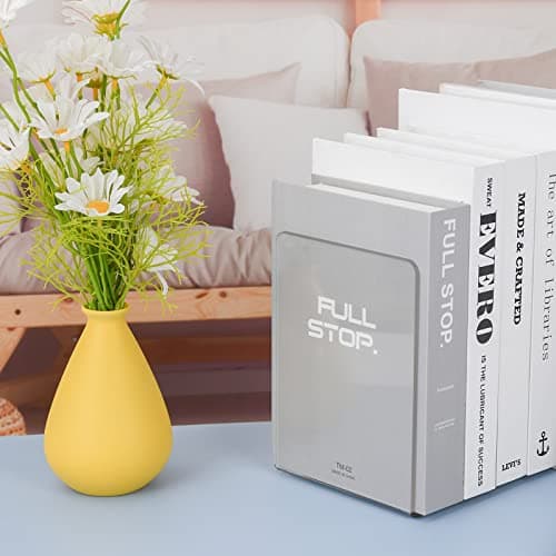 MerryNine Large Book Ends, Bookends, Acrylic Decorative Book ends for Shelves, Clear Bookends for Book Shelf, Bookend for Bookshelf, Clear Plastic Bookends, Book Holder Book Stopper for Heavy Books(2) 6