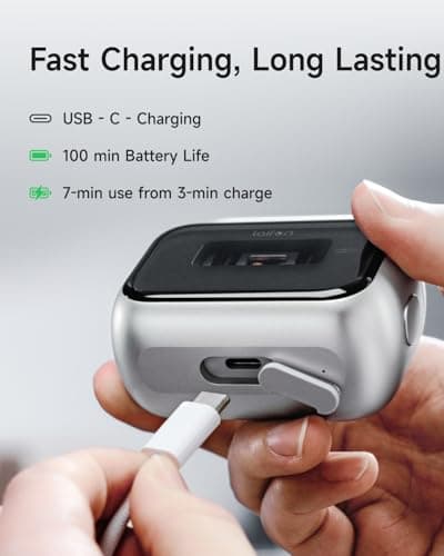 Laifen P3 Pro 3-Blade Electric Shaver, Dual Linear High-Speed Motors 12,000 Cuts/Min, 100-Min Runtime, IPX7 Waterproof, Rechargeable Electric Razor for Men, Travel-Friendly (Aluminum Alloy) 8