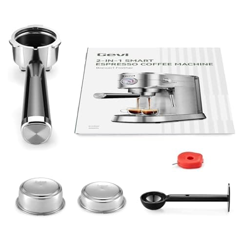 Gevi Commercial Espresso and Coffee Makers, Professional 20 Bar Espresso Maker with Milk Frother, Stainless Steel Expresso Coffee Machines for Home, Compact Cappuccino Machine, Great Gift 9