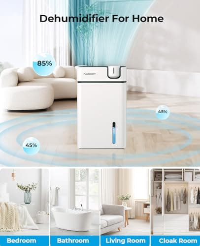 Dehumidifier, PLUSCENT Dehumidifiers for Home with Drain Hose, 1000 sq.ft Dehumidifier for Basement Bathroom Bedroom and Closet, with 88 OZ Water Tank 7