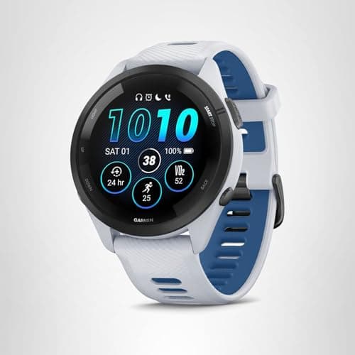 Garmin Forerunner 265 Running Smartwatch, Colorful AMOLED Display, Training Metrics and Recovery Insights, Whitestone and Tidal Blue 7