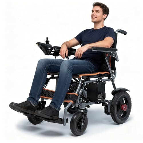 Nixlift Electric Wheelchair for Seniors & Adults, Lightweight & Foldable, Dual Motor All-Terrain Power Wheelchair, One-Click Mute Function, Airline Approved, Portable Mobility Solution