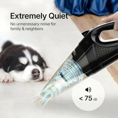 Deedlite Ultra-Powerful Cordless Handheld Vacuum/with LED Light and Fast-Charging Function/Portable Vacuum for Wet & Dry/Lightweight and Quiet 5
