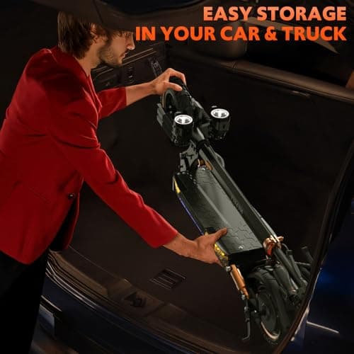 Electric Scooter Adults, 1600W Motor, E-Scooters Up to 31Miles Range,11" Off-Road/All Terrain Tire Scooter with Dual Suspension & Side Light 8