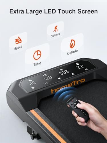 Walking Pad with 7% Incline,2.5HP Compact Treadmill for Home/Office,0.5-5 MPH Portable Under Desk Treadmills 300lbs Capacity for Jogging/Running,with LED Display/APP&Remote Control,Assembly Free 7