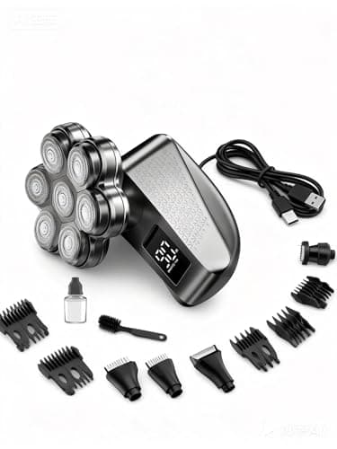 TEPOTZ Head Shavers Grooming Kit, 740722829755 Display, Fast Charging
