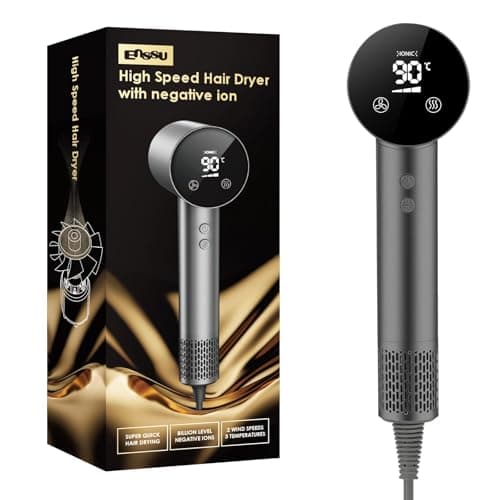 Marvljojo Professional Ionic Hair Dryer - 110,000RPM High-Speed,Lightweight,1500W Powerful Blow Dryer with Cool Shot Button,Dual Voltage,Concentrator Nozzle & Smart Temperature Control for Fast Drying