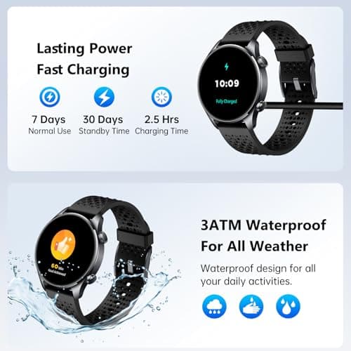 Zolovip Smartwatch for Men with GPS 1.43" AMOLED Display, 3ATM Waterproof Health Watch Heart Rate/Sleep Monitor, 100+ Sport Modes Meditation/Fitness Tracker Watch Compatible with iOS Android, Blue 9