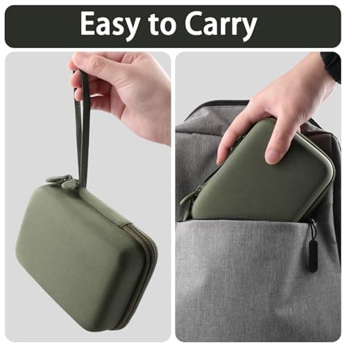 Aenllosi for Phomemo A30 Label Printer Hard Case, Phomemo A30 Mini Label Maker Machine Organizer, Green (Case Only) 6