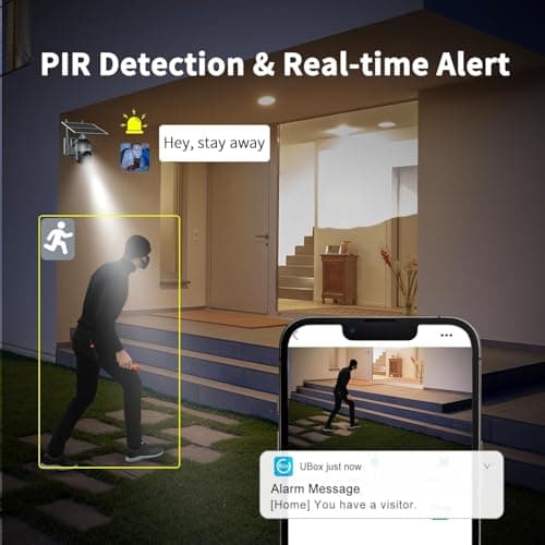 Xega 4G LTE Cellular Security Camera Outdoor Solar Camera Wireless Built-in SIM Card, 2K HD Color Night Vision PTZ 360° View, Smart PIR Motion Detection, 2-Way Talk, No WiFi, IP66 7