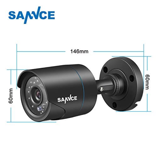 SANNCE 1/4" CMOS 800TVL 960H CCTV Weatherproof 3.6mm Lens with IR Cut Bullet Security Camera for Home Surveillance System 5