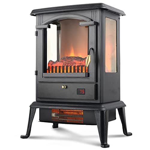 VOLTORB Freestanding Portable Electric Fireplace Heater Stove w/Remote Control