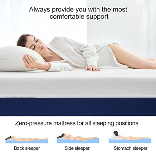 Molblly Queen Mattress, 10 inch Gel Memory Foam Mattress with CertiPUR-US Bed Mattress in a Box for Sleep Cooler & Pressure Relief, Queen 7