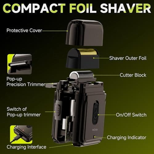 ENCHEN Electric Razor for Men, Mini-Shave Portable Electric Shaver, Portable Shaver Wet and Dry Mens Razor, USB Charging, for Home, Car, Travel Comfort, for face Chest Leg Shaving 7
