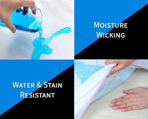 OQ Premium Cotton Terry Mattress Protector - Queen, Fitted, 100% Waterproof, Breathable, Soft & Comfortable 6