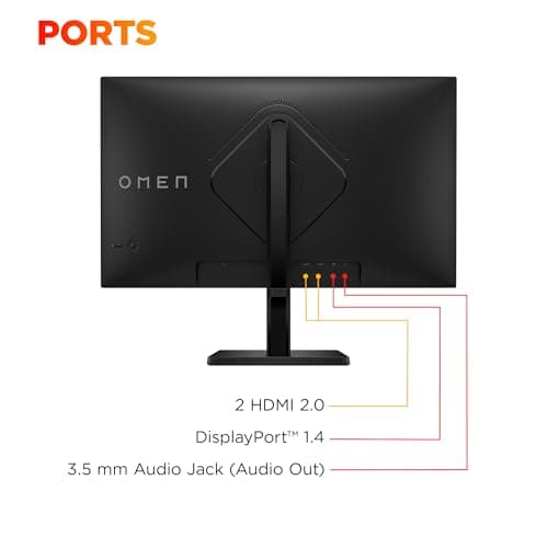 HP OMEN 27 inch QHD 180Hz Gaming Monitor, Quad HD Display (2560 x 1440), IPS Panel Technology, HDR 400, 1ms GtG (with Overdrive), AMD FreeSync, Black, 27q G2 (2025) 9