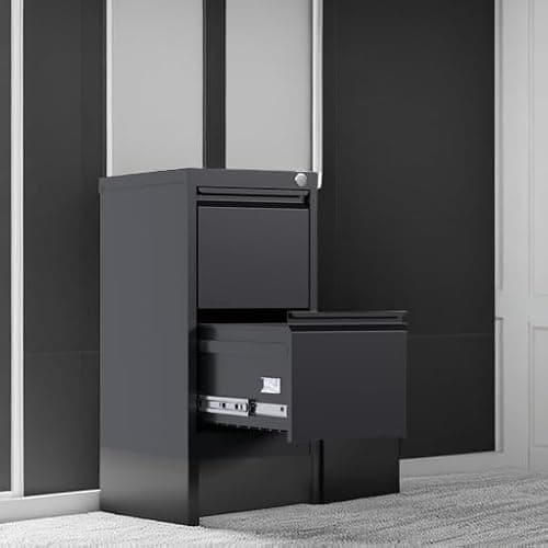 SUXXAN 18 Deep 2 Drawer File Cabinet, Metal Vertical File Storage Cabinet with Lock, Office Home Steel File Cabinet for A4 Letter/Legal Size, Assembly Required(Black) 6