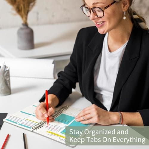 Undated Weekly Planner, Weekly To Do List Notebook with Goal & Habit Tracker Organizer, A5 Weekly Work Planner Notebook with Spiral Binding, 6" x 7.9" - Green 5