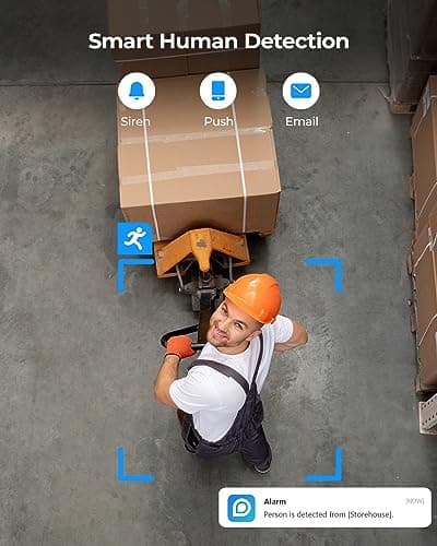 REOLINK 6MP PoE IP Fisheye Camera with 360° View, Surveillance for Home/Office Security, Smart Human Detection, Two Way Talk, Ceiling/Wall/Desk Mount, Multiple Panoramic Display Views, FE-P(Black) 5