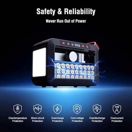 MARBERO 237Wh Solar Generator with Solar Panel Included Portable Power Station 300W Pure Sine Wave with Foldable Solar Panel 60W Set for Camping Outdoor Hiking Fishing Emergency 9