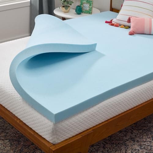 Linenspa Memory Foam Mattress Topper, Full Size - 3 Inch Gel Infused Memory Foam - Plush Feel - Cooling and Pressure Relieving - CertiPUR Certified