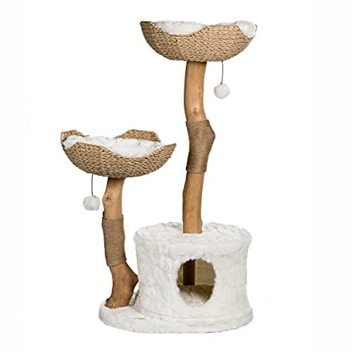 Modern Cat Tree Tower, Real Branch luxury Cat Condo, Wood Cat Tower, Cat Scratching Tree, Cat Condo, Cat Lover Gift, Luxury Cat, Cat Gifts by Mau Lifestyle