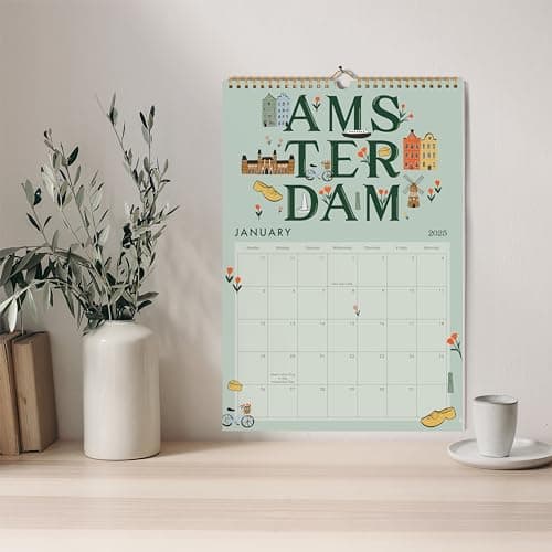 Aesthetic 2024-2025 Wall Calendar - Runs from June 2024 Until December 2025 - Twelve Beautiful Designs Inspired by Each City's Unique Charm - The Perfect Calendar Planner for Easy Organizing 6