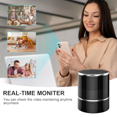 Aipmoz Security WiFi Camera in Bluetooth Speaker with 240° Viewing Angle,Wireless Security Cameras,Dome Cams Phone App,Hd 1080P,Motion Activated for Home Offices Store(2.4G /5G) 6