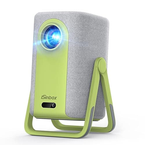 [Short Throw/1000ANSI/Built in Apps] iSinbox 4K Outdoor Projector with WiFi and Bluetooth, Auto Focus Projector with Dual-Mode Stand, Smart Portable Proyector with YouTube/PrimeVideo & Dolby