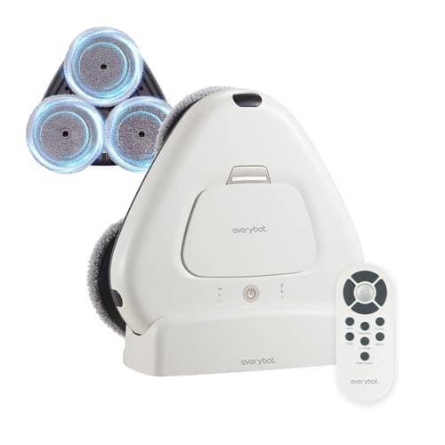 EVERYBOT Three-Spin Robot Mop for Hard Floors - Ultra-Quiet 43dB, Powerful Three Mops Wiping, Long Battery & Large Water Tank, Remote Control, Global Design Award Winner