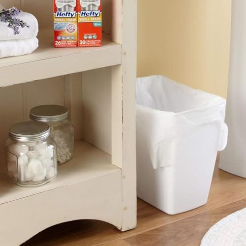 Hefty Small Trash Bags, Flap Tie, Lavender & Sweet Vanilla Scent, 4 Gallon, 26 Count 8