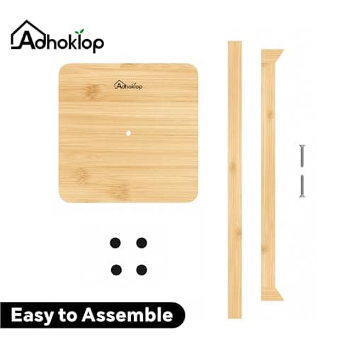 Adhoklop Towel Rack T-Shape Hand Holder, Bamboo Standing Towel Rack for Bathroom Kitchen Vanity Countertop 6