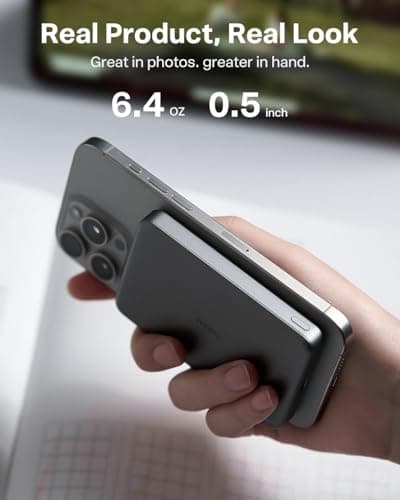 TORRAS MiniMag Power Bank,Ultra-Slim 10,000mAh Magnetic Wireless Portable Charger, 22.5W Fast Charging iPhone Air MagSafe Battery Pack Designed for iPhone 17 Pro Max/17 Pro/Air/16/15/14/13/12, Gray 9