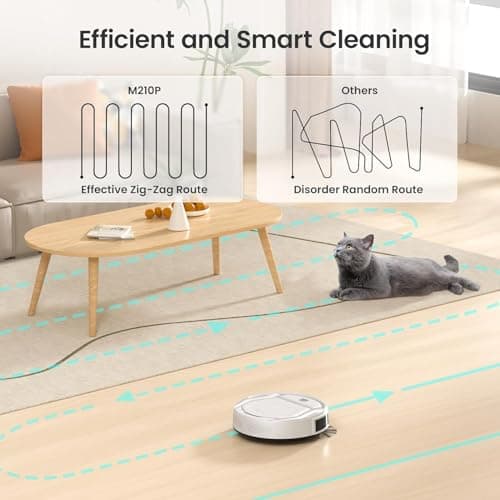 Lefant Robot Vacuum with Remote- Super Thin, Powerful Suction, Quiet,120 Mins Runtime, Self-Charging Robotic Vacuum Cleaner, APP/Voice/WiFi/Alexa Control, Ideal for Pet Hair and Hard Floor 5