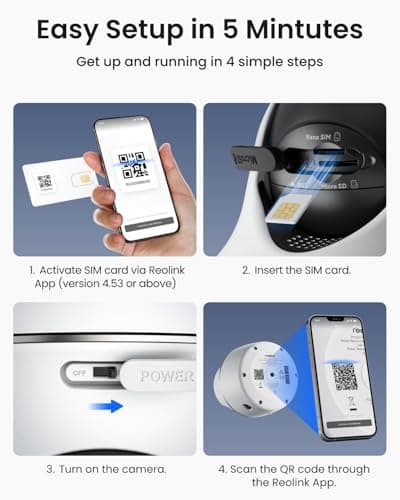 REOLINK 5MP 4G LTE Cellular Security Camera Outdoor, 360° Pan-Tilt, Sim+32GB SD Card Included, Wireless Solar Powered, Color Night Vision, Smart AI Detection, Go PT Plus+Solar Panel, Updated Version 8