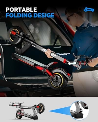 AONIU M4 Electric Scooter for Adults with seat 25-30 mph Fast Speed Heavy Duty 300+ lbs 10 inch Off Road Foldable e Scooter Mobility e Scooters for Girls Men Teens 31-37 Miles Long Range Bike 8