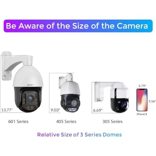 SUNBA High Speed 4K 30X Optical Zoom IP PoE+ Outdoor PTZ Camera Outdoor, Two-Way Audio Security PTZ Dome, Long Range Infrared Night Vision up to 1000ft (405-D30X 4K) 6