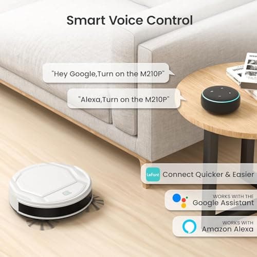 Lefant Robot Vacuum with Remote- Super Thin, Powerful Suction, Quiet,120 Mins Runtime, Self-Charging Robotic Vacuum Cleaner, APP/Voice/WiFi/Alexa Control, Ideal for Pet Hair and Hard Floor 8