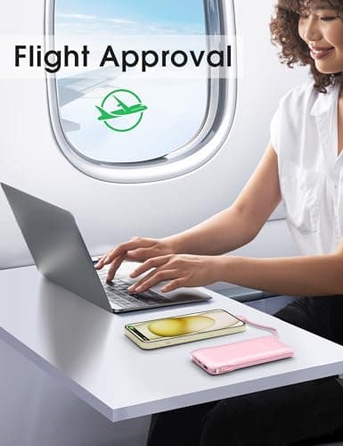 TG90° 10000mAh External Battery Pack with Built-in AC Wall Plug, Compact Cell Phone Portable Charger with Cables Power Bank Compatible with iPhone and Android Devices 9