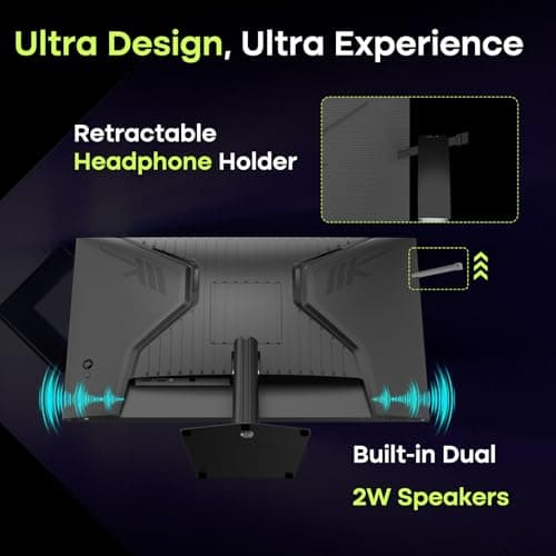 Amzfast 27 Inch Gaming Monitor 200Hz WQHD 2k 2560 x 1440p Monitor, Built-in Speakers, 1ms G-SYNC Compatible, HDR400,132% sRGB, VESA 100x100 Fast IPS Monitor with HDMI 2.0 x 2 & DP 1.4 x 2, AMZG27F5Q 8