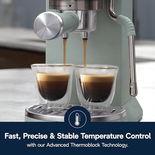 De'Longhi Dedica Duo Compact Espresso Machine - Cold Brew Coffee Maker with Milk Frother Wand- for Espresso, Hot & Iced Coffee, Cappuccinos, Lattes & Home Barista Brewing, Pistachio Green 6