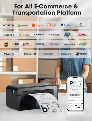 iDPRT Bluetooth Thermal Shipping Label Printer for Phone, 4x6, Supports Windows/Mac/iOS/Android, Ideal for Small Business and Shipping Packages 5