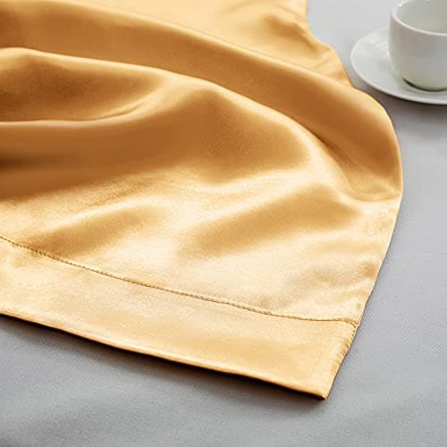 P Pothuiny 2-Piece Satin Pillowcases Queen Size Luxury Gold Silky Satin Pillow Cases for Hair and Skin, Wrinkle Fade Resistant, Pillow Cover with Envelope Closure 7