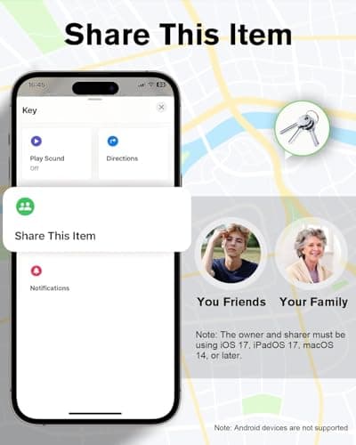 Smart Tracker Tag Item Finder 4Pack, Compatible with Apple Find My APP (iOS Only), IP67 Waterproof, Replaceable Battery, Suitable for Luggage, Bags, Wallets, Backpacks, Keys (weTag mini) 5