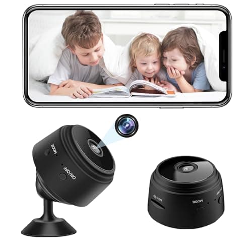 Hidden Camera Spy Camera, 1080P HD Mini Wireless WiFi Camera for Home Security, Night Vision APP Control Surveillance Camera for Room Nanny Cam, Baby, Pets Compatible with iOS, Android(Video Only)