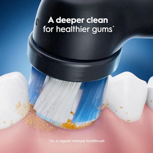 Oral-B iO Series Ultimate Clean Electric Toothbrush Replacement Brush Heads for an Oral-B Electric Toothbrush, 4 Count, Black 5