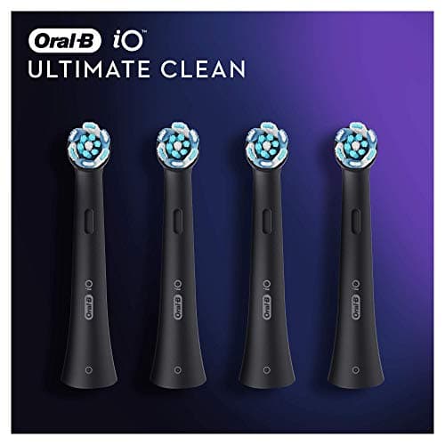 Oral-B iO Ultimate Clean Electric Toothbrush Head, Twisted & Angled Bristles for Deeper Plaque Removal, Pack of 4, Suitable for Mailbox, Black 8