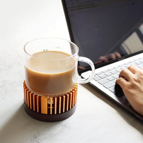 Teapot Warmer, JUKFITA Aluminum Alloy & Wood Tea Warmer, for Heating Tea, Coffee, Milk, Food Indoors and Outdoors 6